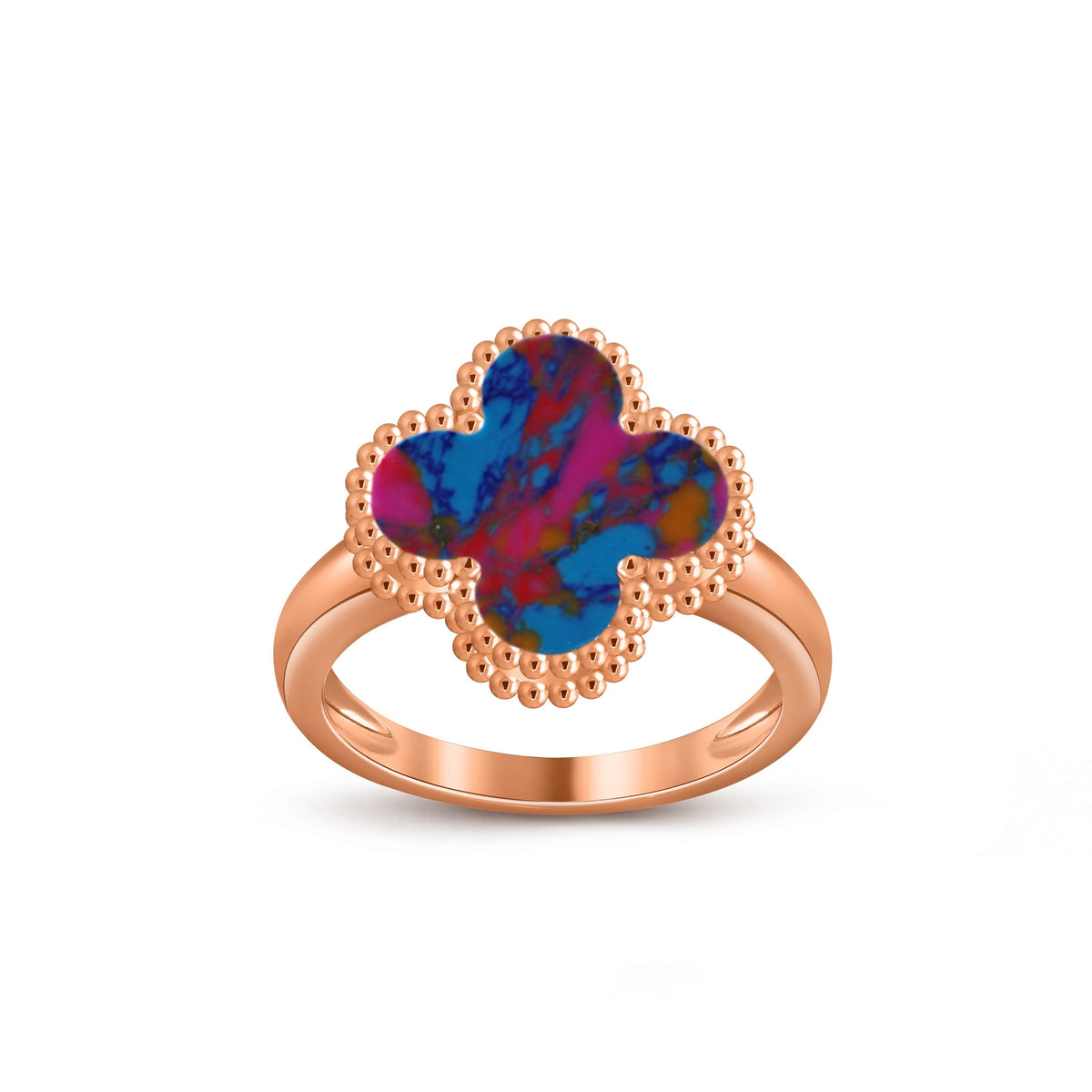[Limara]LUCKY CLOVER VINTAGE ROSE GOLD RING COLLECTION