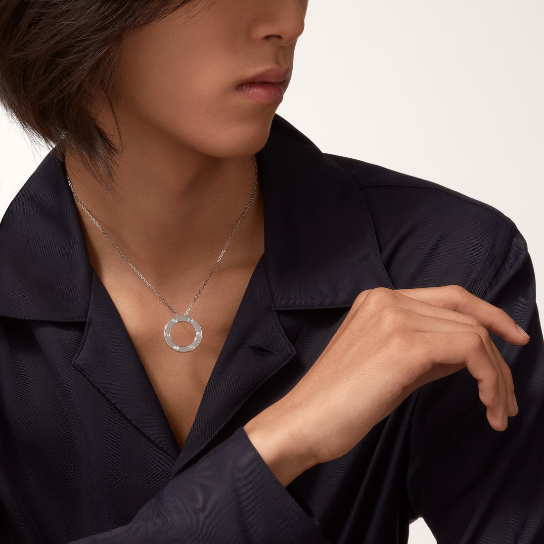 [Limara] LOVE NECKLACE 16MM 3 DIAMONDS