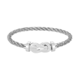 [Limara]LARGE 8-FIGURE BUCKLE BRACELET - WHITE GOLD