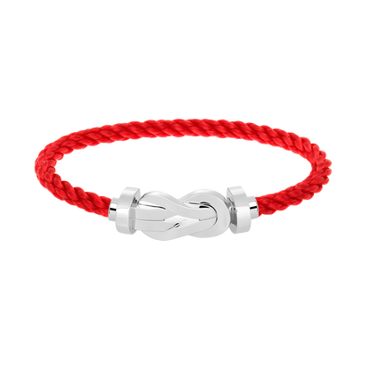 [Limara]LARGE 8-FIGURE BUCKLE BRACELET - WHITE GOLD