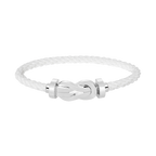[Limara]LARGE 8-FIGURE BUCKLE BRACELET - WHITE GOLD