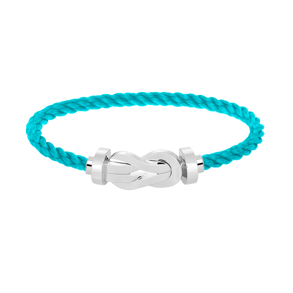 [Limara]LARGE 8-FIGURE BUCKLE BRACELET - WHITE GOLD
