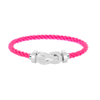 [Limara]LARGE 8-FIGURE BUCKLE BRACELET - WHITE GOLD