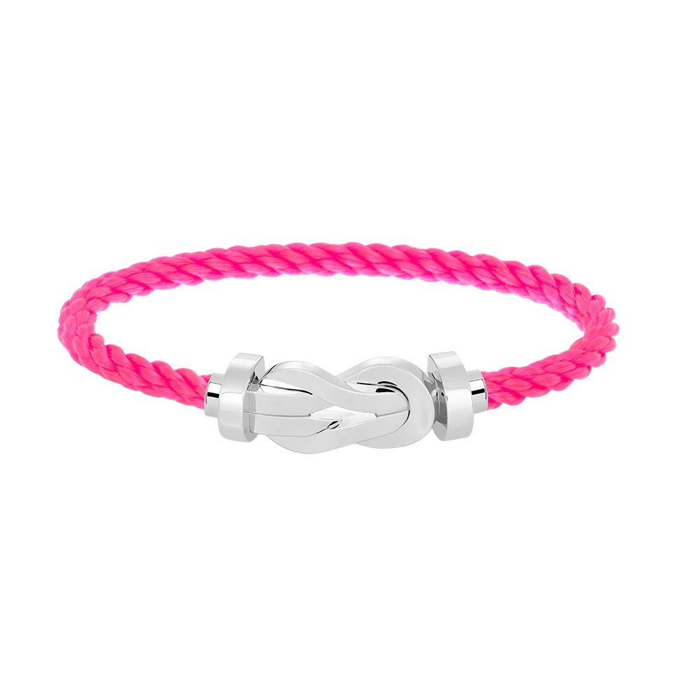 [Limara]LARGE 8-FIGURE BUCKLE BRACELET - WHITE GOLD