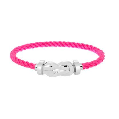 [Limara]LARGE 8-FIGURE BUCKLE BRACELET - WHITE GOLD