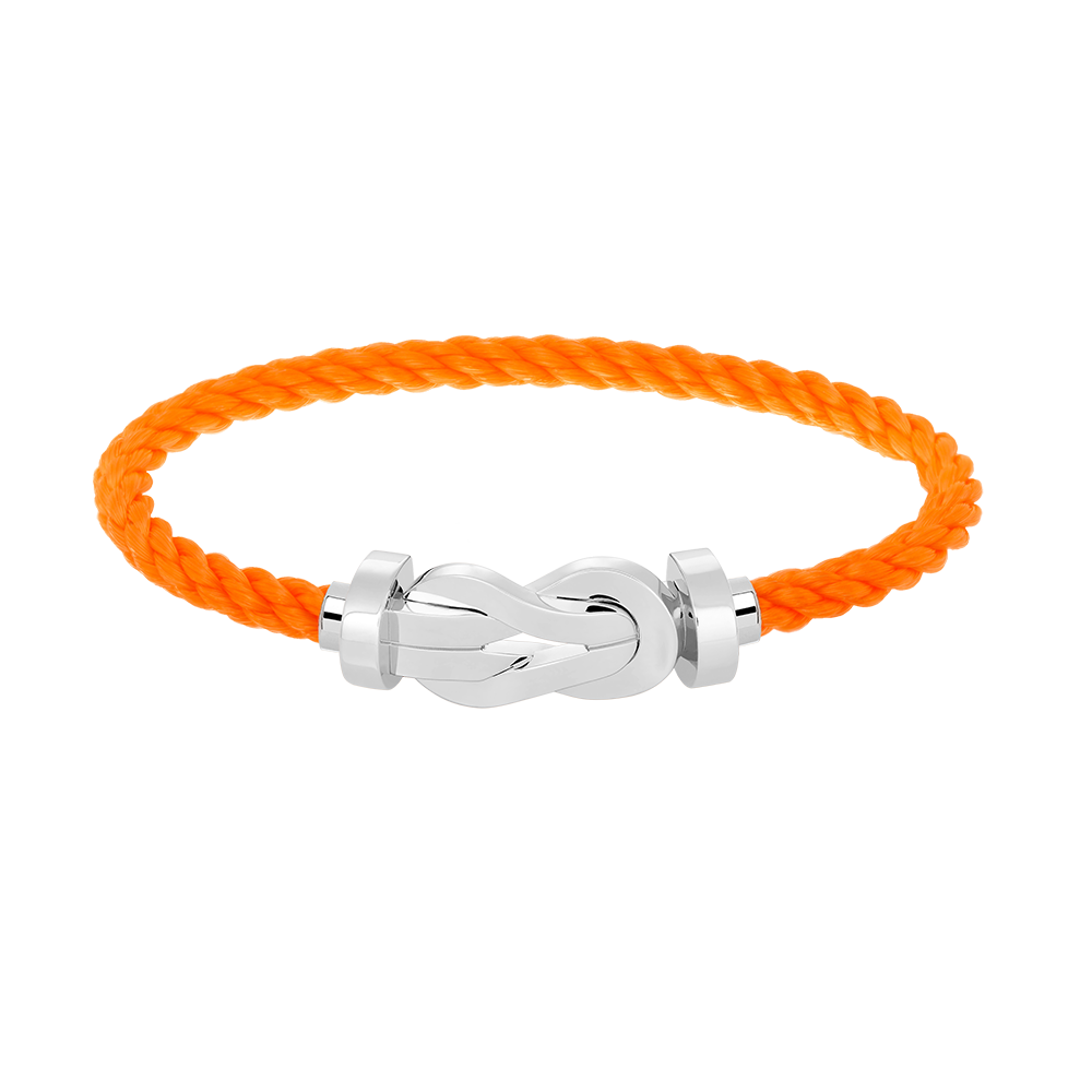 [Limara]LARGE 8-FIGURE BUCKLE BRACELET - WHITE GOLD