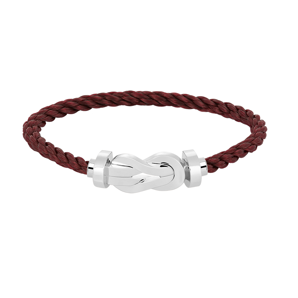 [Limara]LARGE 8-FIGURE BUCKLE BRACELET - WHITE GOLD