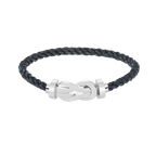 [Limara]LARGE 8-FIGURE BUCKLE BRACELET - WHITE GOLD