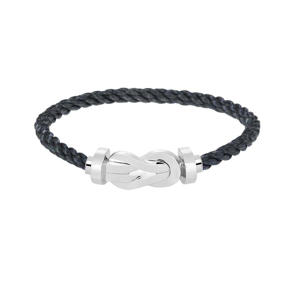 [Limara]LARGE 8-FIGURE BUCKLE BRACELET - WHITE GOLD