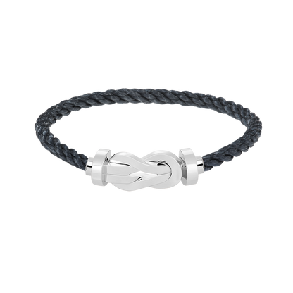 [Limara]LARGE 8-FIGURE BUCKLE BRACELET - WHITE GOLD