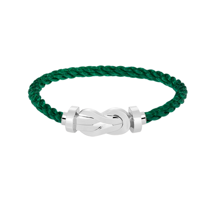 [Limara]LARGE 8-FIGURE BUCKLE BRACELET - WHITE GOLD