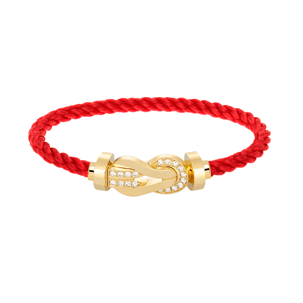 [Limara]LARGE 8-FIGURE BUCKLE HALF DIAMOND BRACELET - GOLD