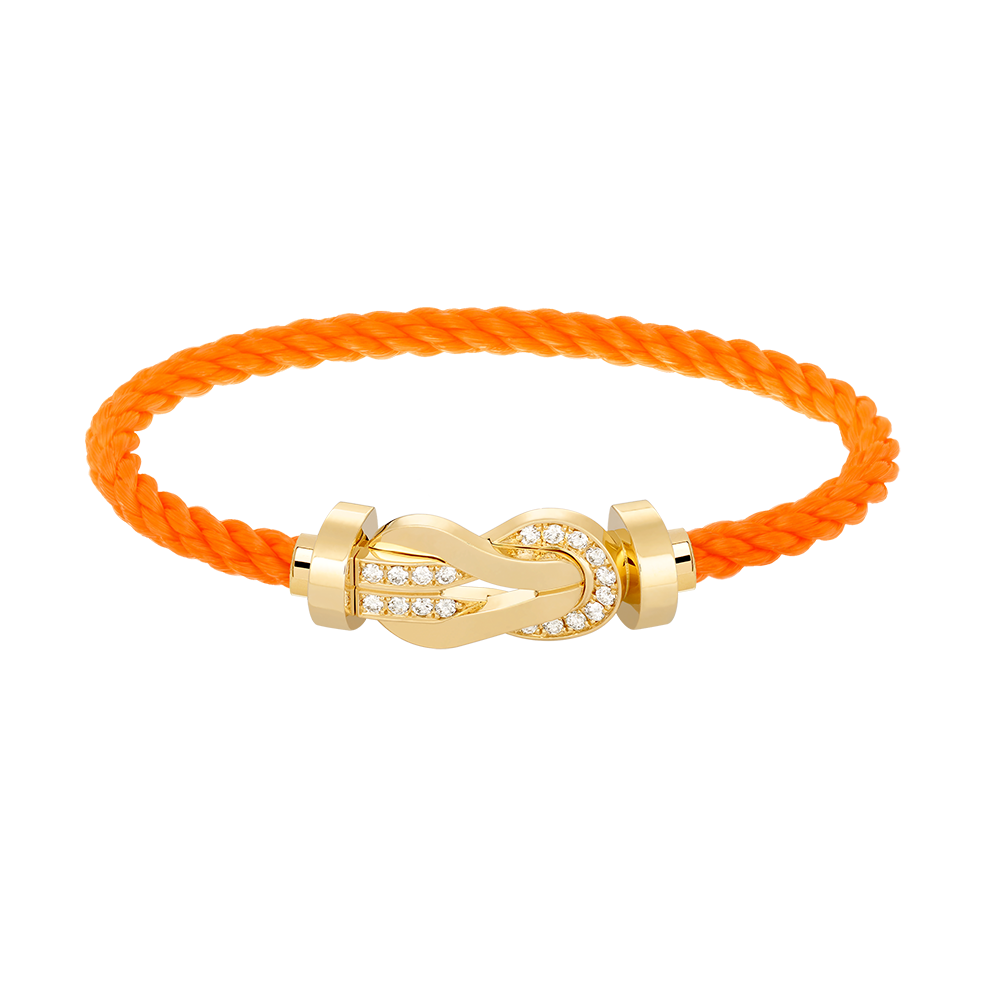 [Limara]LARGE 8-FIGURE BUCKLE HALF DIAMOND BRACELET - GOLD