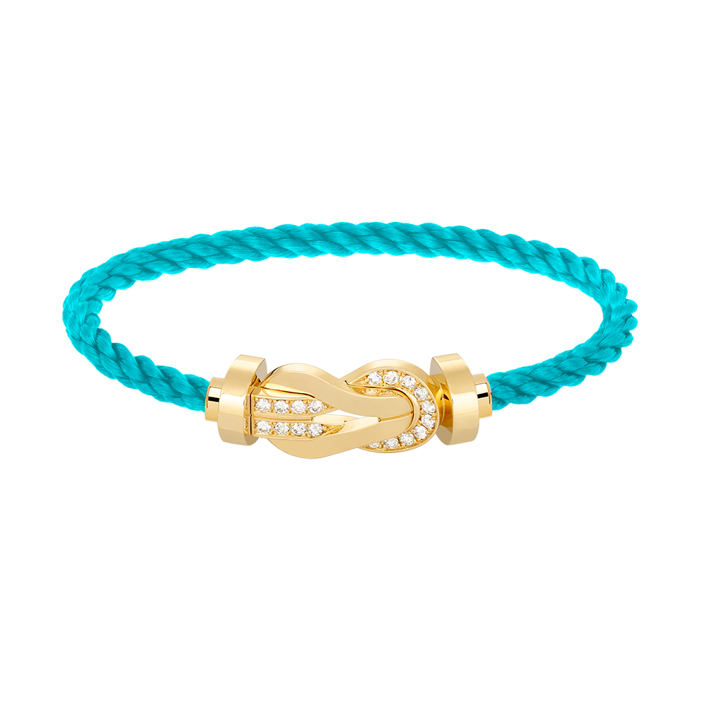 [Limara]LARGE 8-FIGURE BUCKLE HALF DIAMOND BRACELET - GOLD