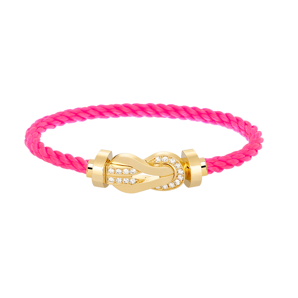 [Limara]LARGE 8-FIGURE BUCKLE HALF DIAMOND BRACELET - GOLD