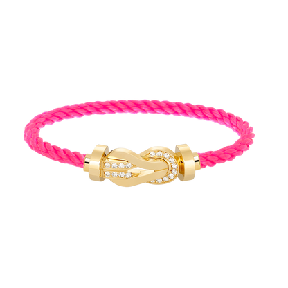 [Limara]LARGE 8-FIGURE BUCKLE HALF DIAMOND BRACELET - GOLD