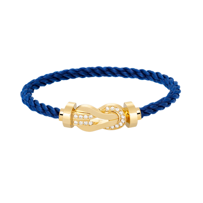 [Limara]LARGE 8-FIGURE BUCKLE HALF DIAMOND BRACELET - GOLD