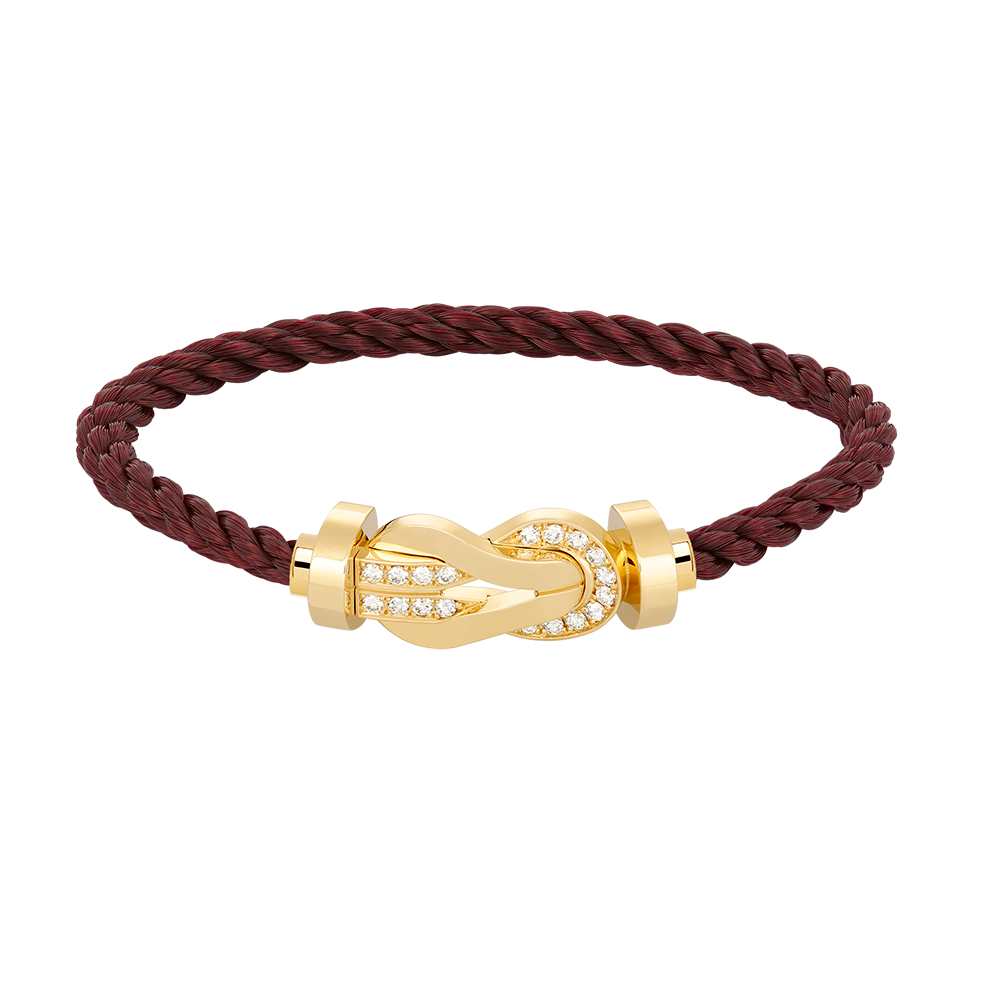 [Limara]LARGE 8-FIGURE BUCKLE HALF DIAMOND BRACELET - GOLD