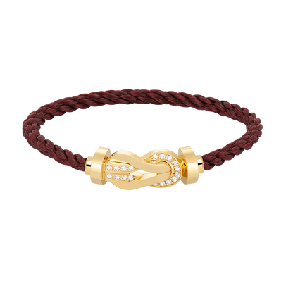 [Limara]LARGE 8-FIGURE BUCKLE HALF DIAMOND BRACELET - GOLD