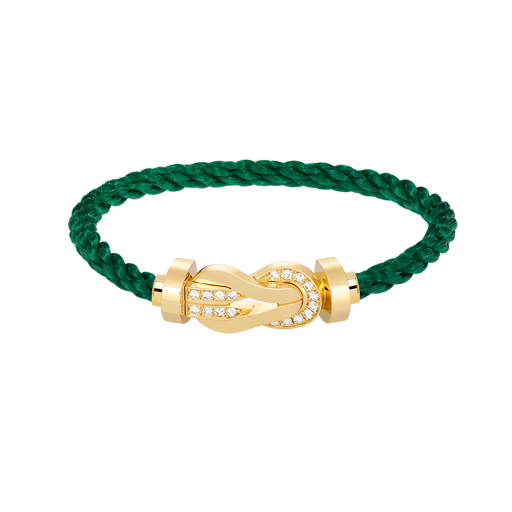 [Limara]LARGE 8-FIGURE BUCKLE HALF DIAMOND BRACELET - GOLD