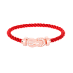 [Limara]LARGE 8-FIGURE BUCKLE HALF DIAMOND BRACELET - ROSE GOLD