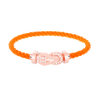 [Limara]LARGE 8-FIGURE BUCKLE HALF DIAMOND BRACELET - ROSE GOLD