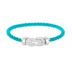 [Limara]LARGE 8-FIGURE BUCKLE HALF DIAMOND BRACELET - WHITE GOLD