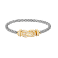 [Limara]LARGE 8-FIGURE BUCKLE FULL DIAMOND BRACELET - GOLD