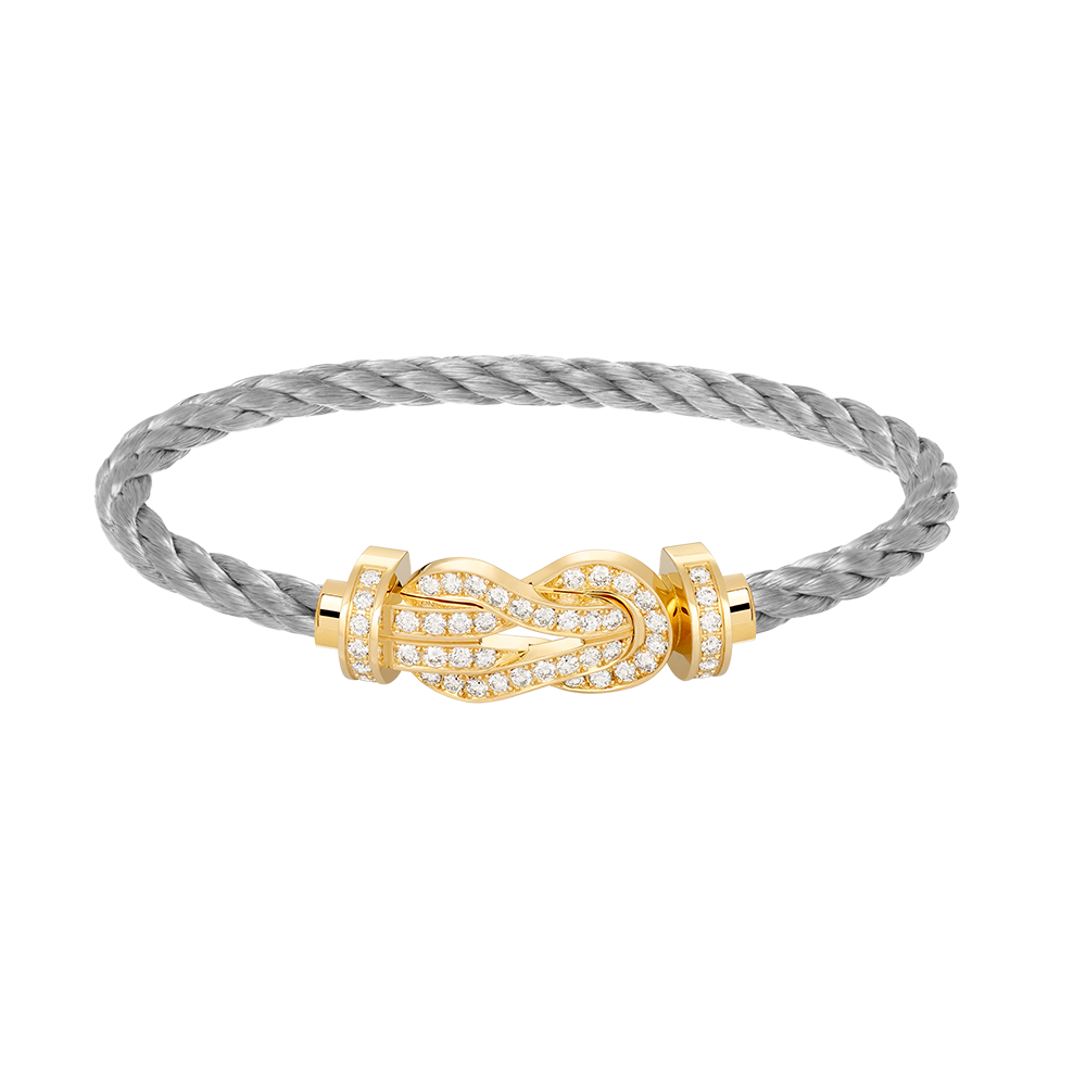 [Limara]LARGE 8-FIGURE BUCKLE FULL DIAMOND BRACELET - GOLD