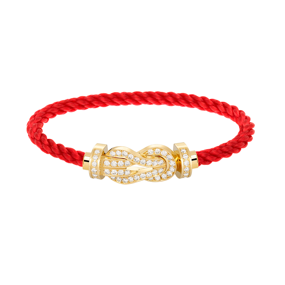 [Limara]LARGE 8-FIGURE BUCKLE FULL DIAMOND BRACELET - GOLD