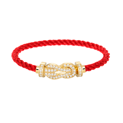 [Limara]LARGE 8-FIGURE BUCKLE FULL DIAMOND BRACELET - GOLD