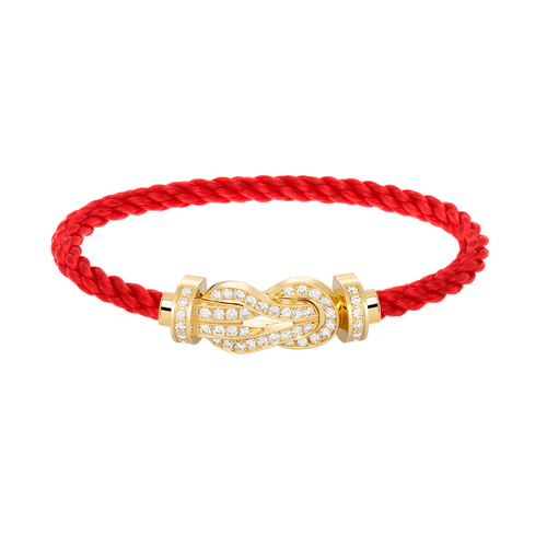 [Limara]LARGE 8-FIGURE BUCKLE FULL DIAMOND BRACELET - GOLD