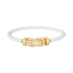 [Limara]LARGE 8-FIGURE BUCKLE FULL DIAMOND BRACELET - GOLD