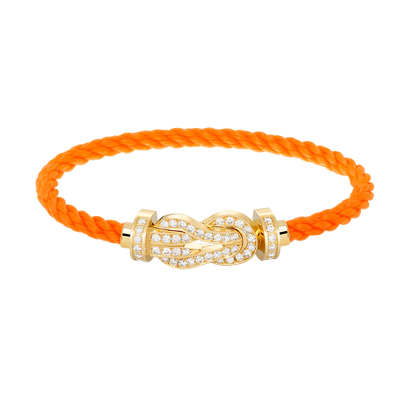[Limara]LARGE 8-FIGURE BUCKLE FULL DIAMOND BRACELET - GOLD