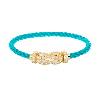 [Limara]LARGE 8-FIGURE BUCKLE FULL DIAMOND BRACELET - GOLD