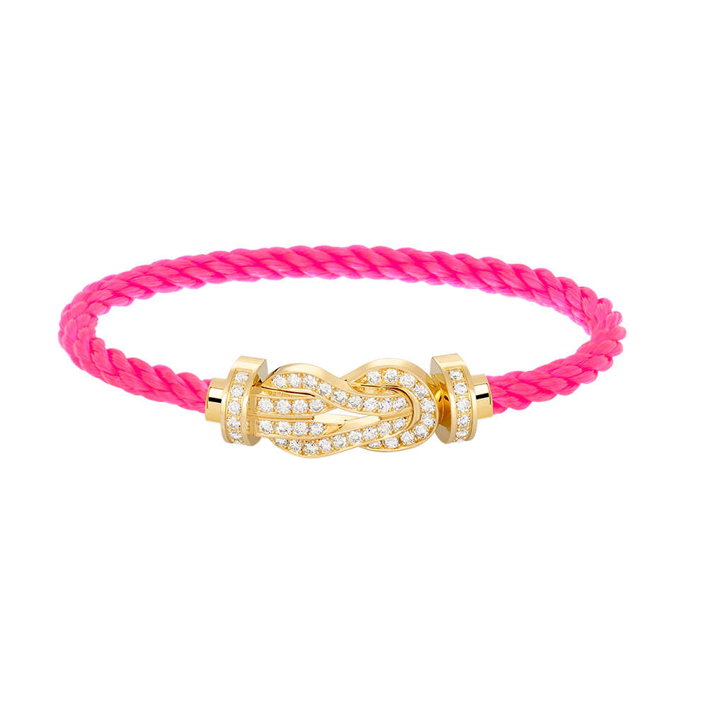 [Limara]LARGE 8-FIGURE BUCKLE FULL DIAMOND BRACELET - GOLD