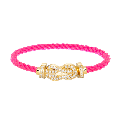 [Limara]LARGE 8-FIGURE BUCKLE FULL DIAMOND BRACELET - GOLD