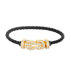 [Limara]LARGE 8-FIGURE BUCKLE FULL DIAMOND BRACELET - GOLD