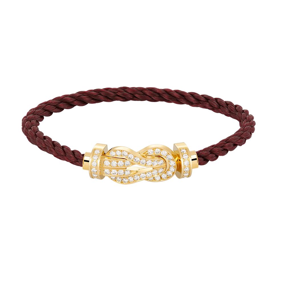 [Limara]LARGE 8-FIGURE BUCKLE FULL DIAMOND BRACELET - GOLD