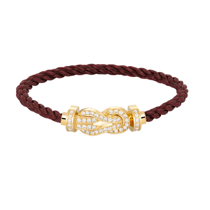 [Limara]LARGE 8-FIGURE BUCKLE FULL DIAMOND BRACELET - GOLD