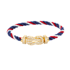 [Limara]LARGE 8-FIGURE BUCKLE FULL DIAMOND BRACELET - GOLD