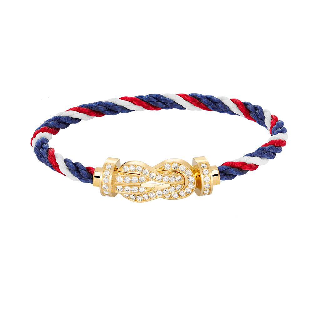 [Limara]LARGE 8-FIGURE BUCKLE FULL DIAMOND BRACELET - GOLD
