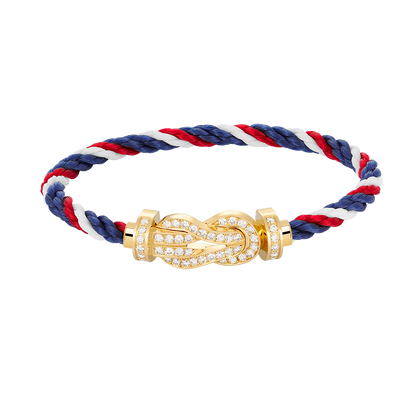 [Limara]LARGE 8-FIGURE BUCKLE FULL DIAMOND BRACELET - GOLD