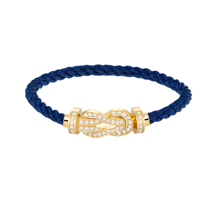 [Limara]LARGE 8-FIGURE BUCKLE FULL DIAMOND BRACELET - GOLD
