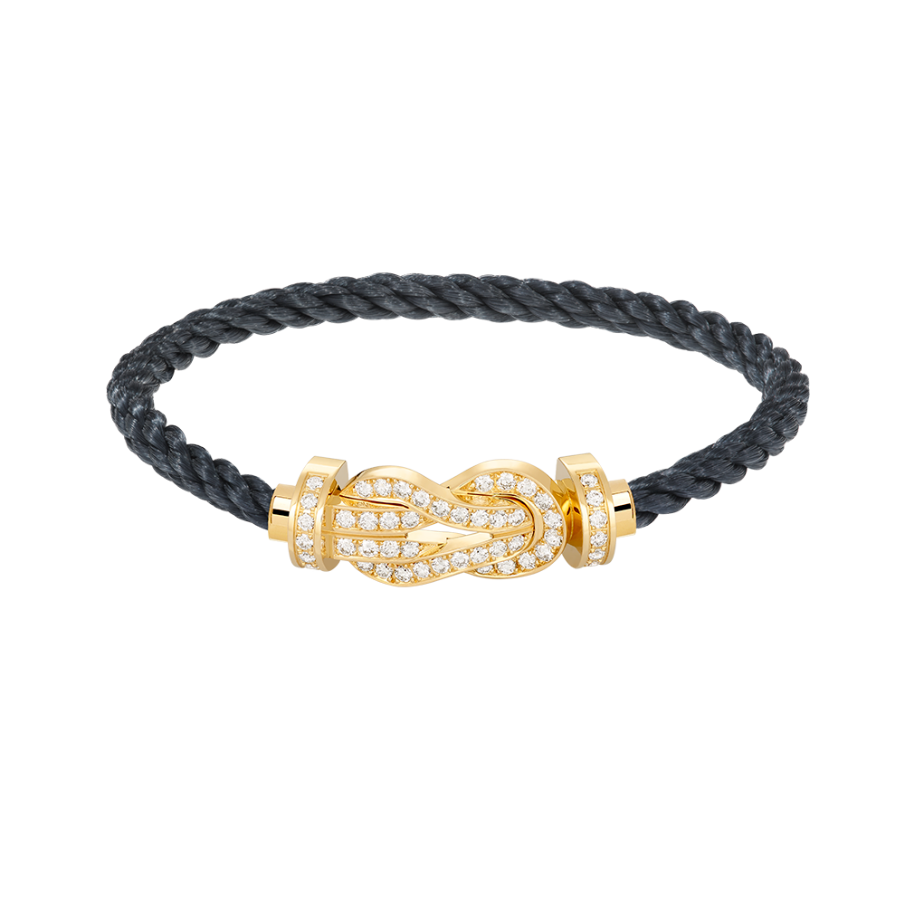 [Limara]LARGE 8-FIGURE BUCKLE FULL DIAMOND BRACELET - GOLD