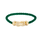 [Limara]LARGE 8-FIGURE BUCKLE FULL DIAMOND BRACELET - GOLD
