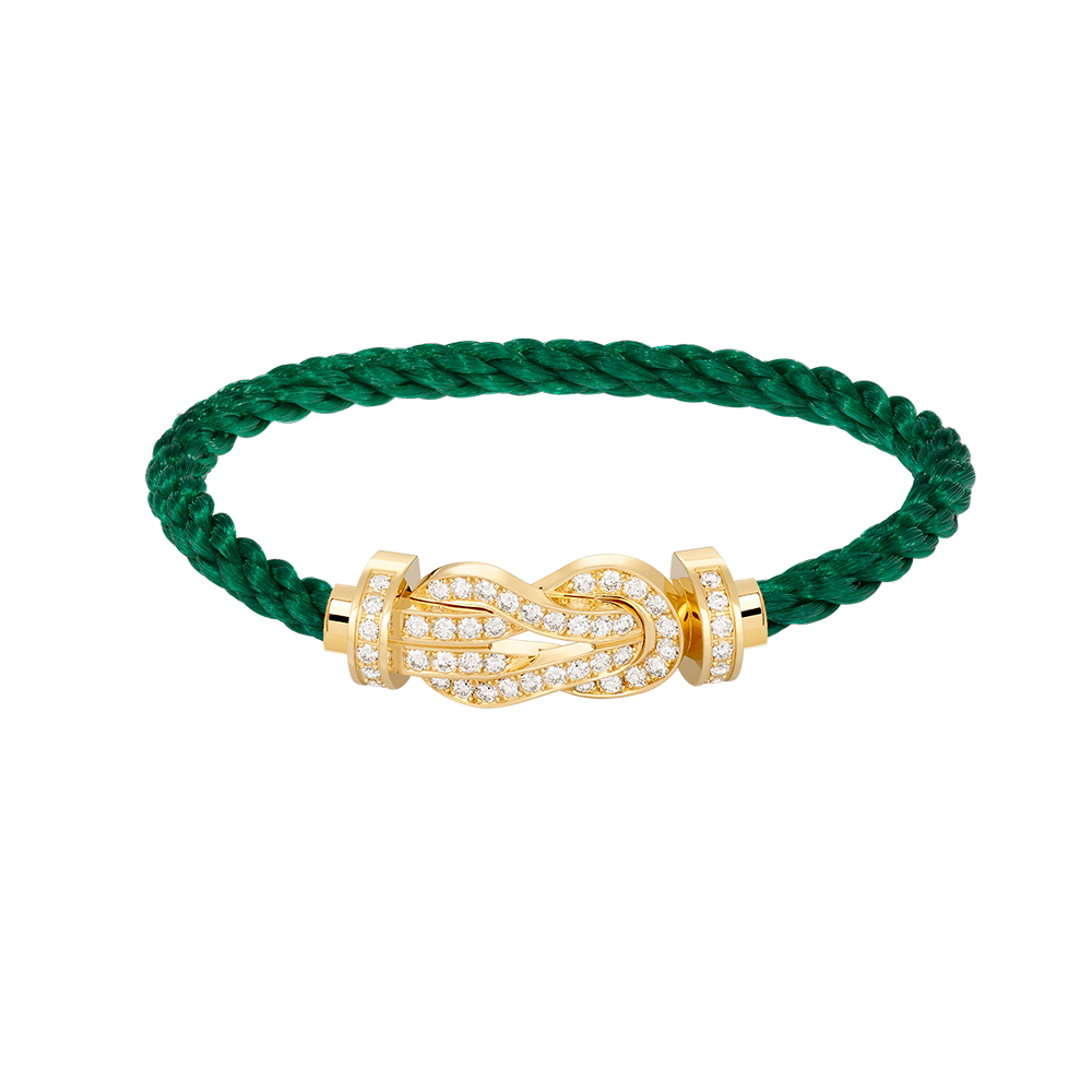 [Limara]LARGE 8-FIGURE BUCKLE FULL DIAMOND BRACELET - GOLD