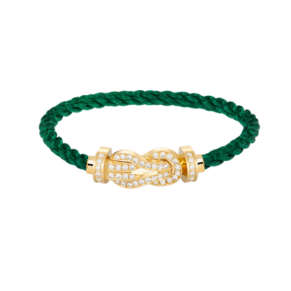 [Limara]LARGE 8-FIGURE BUCKLE FULL DIAMOND BRACELET - GOLD