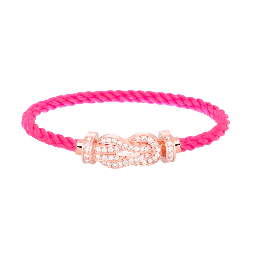 [Limara]LARGE 8-FIGURE BUCKLE FULL DIAMOND BRACELET - ROSE GOLD