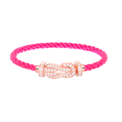 [Limara]LARGE 8-FIGURE BUCKLE FULL DIAMOND BRACELET - ROSE GOLD